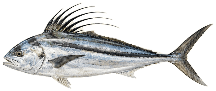Illustration of a roosterfish
